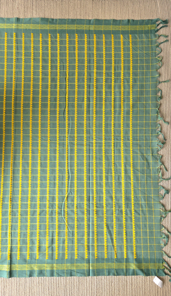 'DORA: Aqua' Handwoven Begumpuri Saree