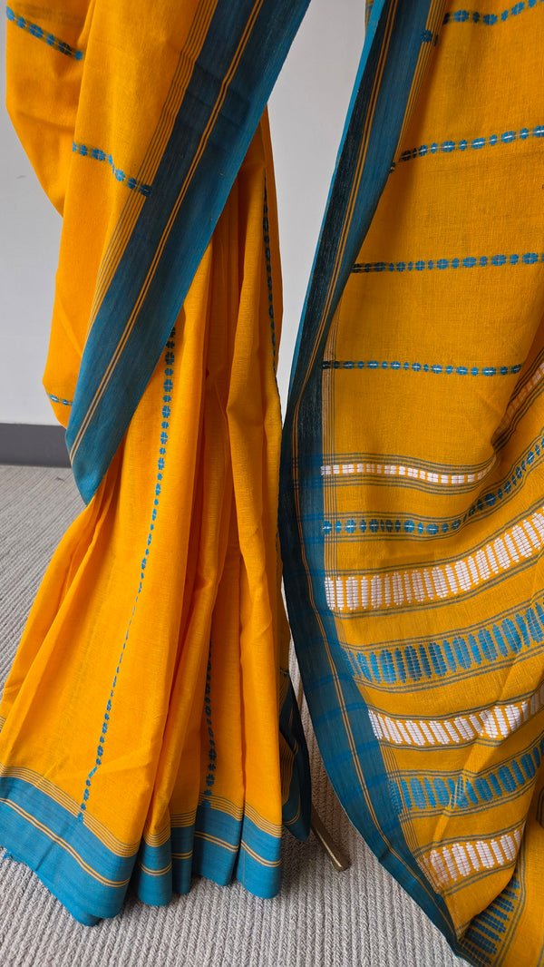 'ADITI: Mango' Handwoven Begumpuri Saree