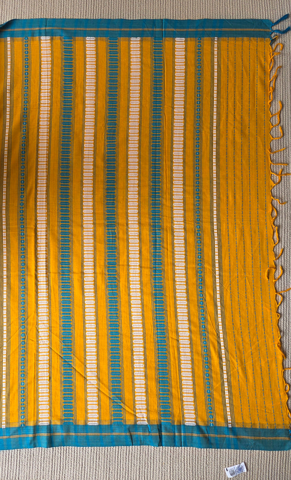 'ADITI: Mango' Handwoven Begumpuri Saree