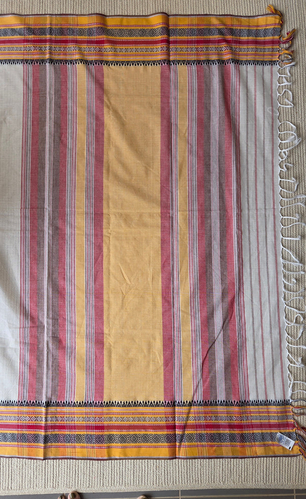 'ANWESHA: Kora' Handwoven Begumpuri Saree