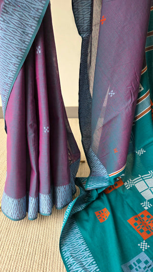 'INDRANEEL' Handwoven Begumpuri Saree