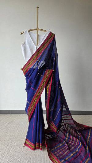 'BANI: Violet' Handwoven Begumpuri Saree