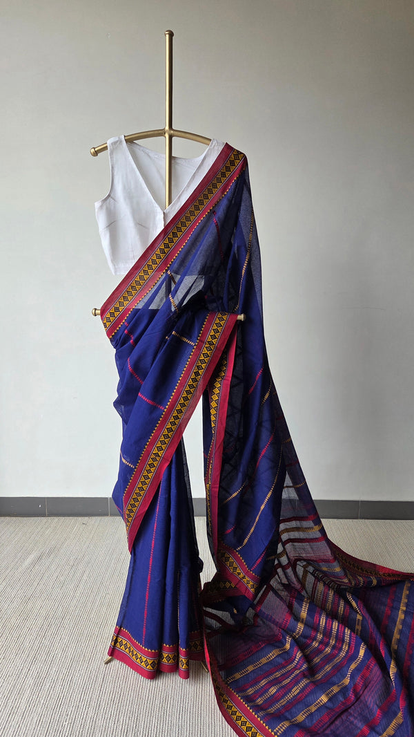 'BANI: Violet' Handwoven Begumpuri Saree
