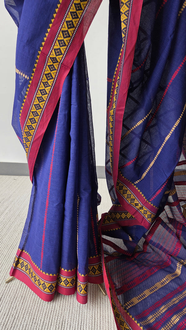 'BANI: Violet' Handwoven Begumpuri Saree