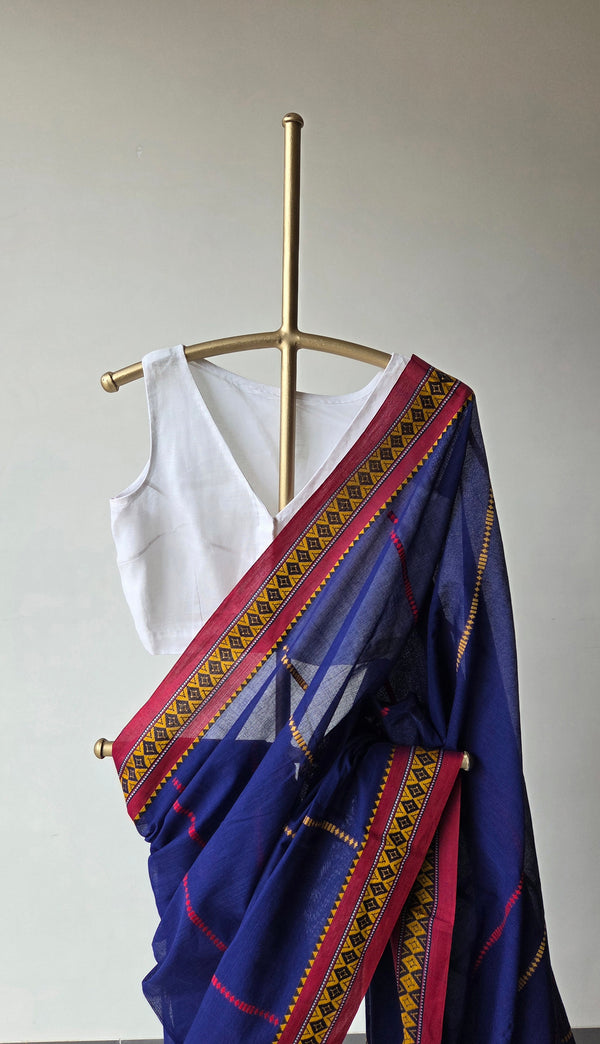 'BANI: Violet' Handwoven Begumpuri Saree