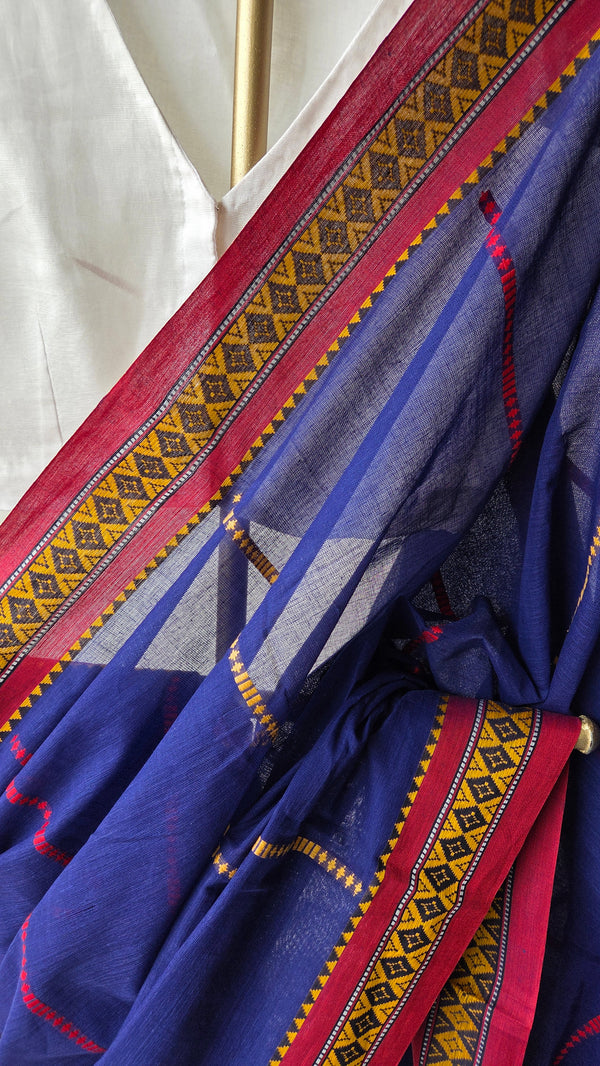 'BANI: Violet' Handwoven Begumpuri Saree