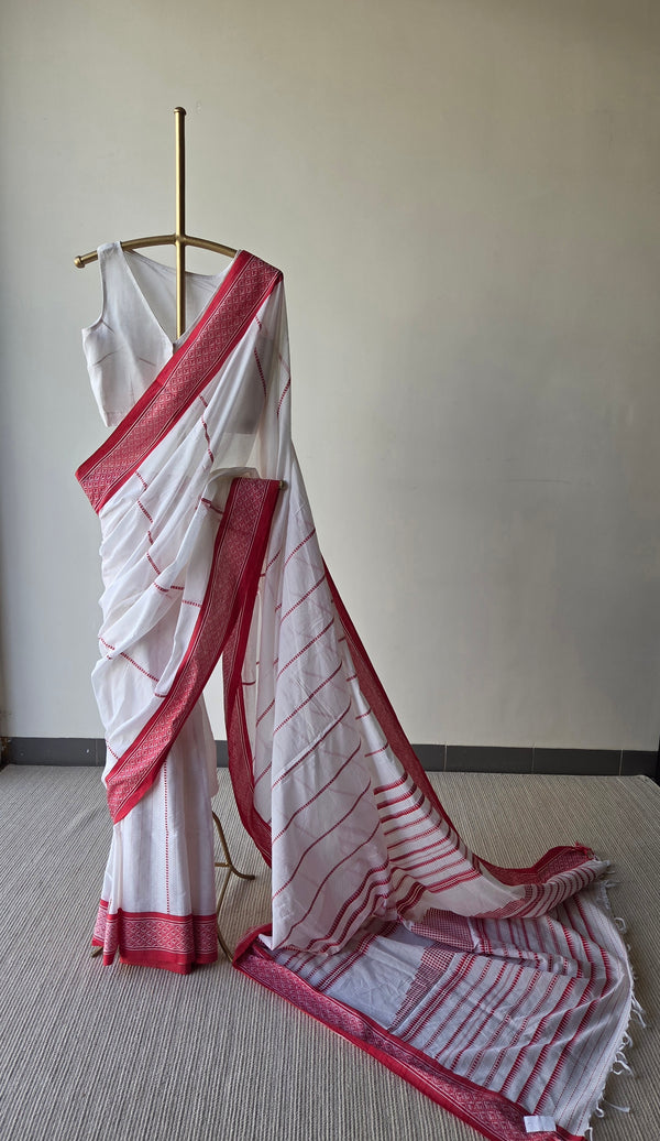'LOHITA: Uma' Handwoven Begumpuri Saree