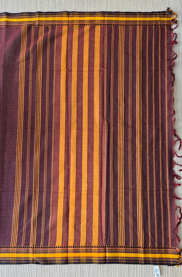 'DAMINI: Maroon' Handwoven Begumpuri Saree