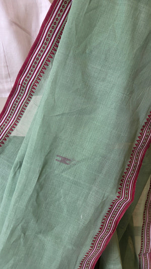 'CHA-ER CHHANKA' Handwoven Cotton Dhonekhali Saree