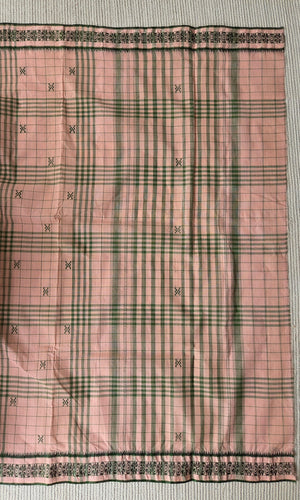 'TAL-PATAR PAKHA' Handwoven Cotton Dhonekhali Saree