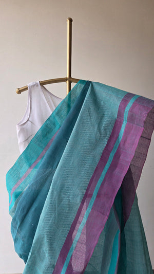 'BELER SHORBOT' Handwoven Cotton Dhonekhali Saree