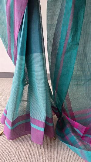 'BELER SHORBOT' Handwoven Cotton Dhonekhali Saree