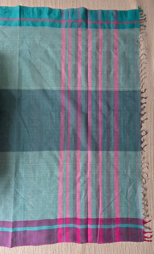 'BELER SHORBOT' Handwoven Cotton Dhonekhali Saree