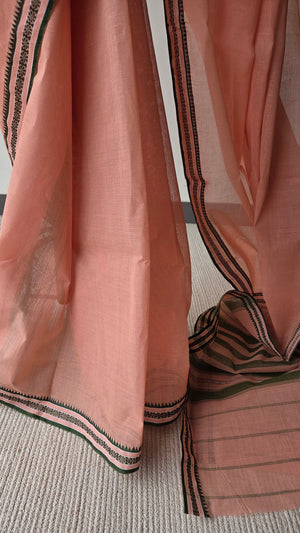 'SANDHYA AARATI' Handwoven Cotton Dhonekhali Saree