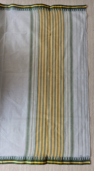 'PURANO BAKSHO' Handwoven Cotton Dhonekhali Saree