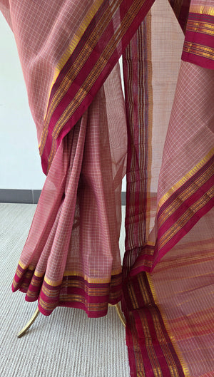'MULA' Handwoven Narayanpet Cotton Saree