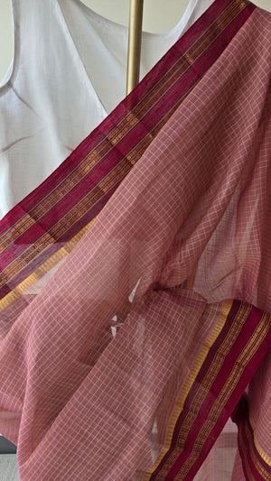 'MULA' Handwoven Narayanpet Cotton Saree