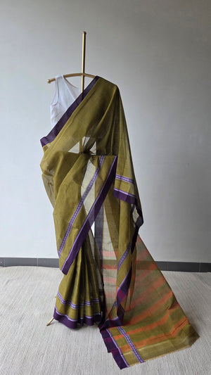 'PRAKARA' Handwoven Narayanpet Cotton Saree