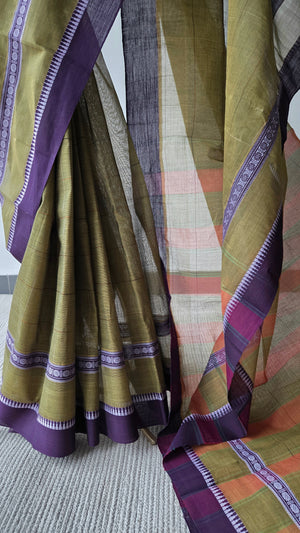 'PRAKARA' Handwoven Narayanpet Cotton Saree