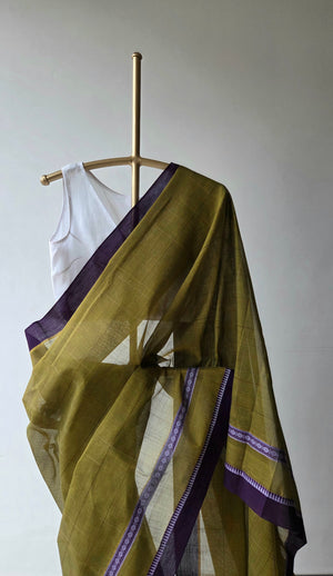 'PRAKARA' Handwoven Narayanpet Cotton Saree