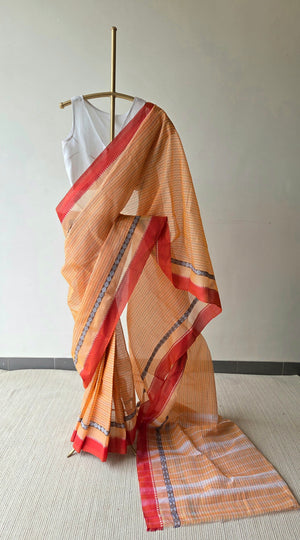 'SIMHA' Handwoven Narayanpet Cotton Saree