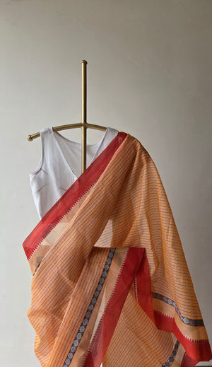 'SIMHA' Handwoven Narayanpet Cotton Saree