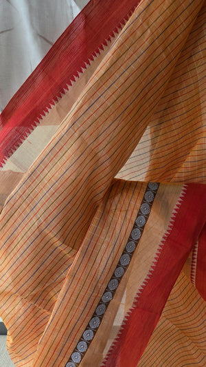 'SIMHA' Handwoven Narayanpet Cotton Saree