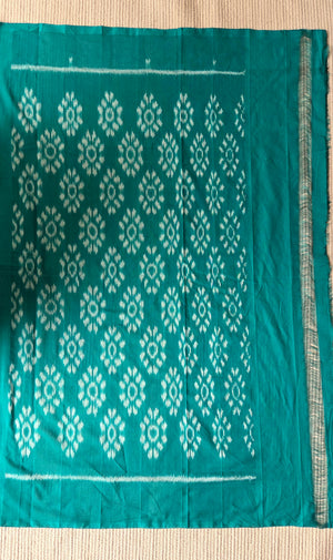 'SATURATION' Handwoven Pochampally Ikat Cotton Saree