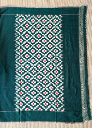 'PIGMENT' Handwoven Pochampally Double Ikat Cotton Saree
