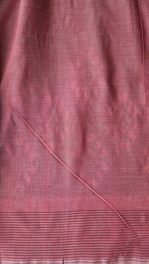 'CONTRAST' Handwoven Pochampally Ikat Cotton Saree