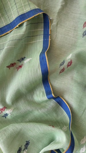 'BONOLATA' Handwoven Jamdani Cotton Saree