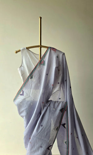'RAJBARI' Handwoven Jamdani Cotton Saree