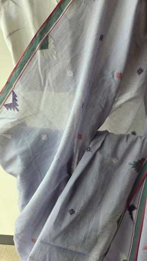 'RAJBARI' Handwoven Jamdani Cotton Saree