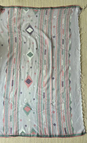 'RAJBARI' Handwoven Jamdani Cotton Saree