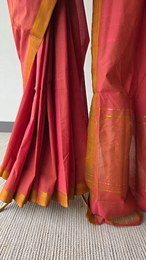 'AGNISIKHA' Handwoven Mangalagiri Cotton Saree