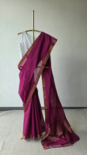 'SAMRAGNI' Handwoven Mangalagiri Cotton Saree