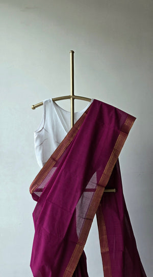'SAMRAGNI' Handwoven Mangalagiri Cotton Saree