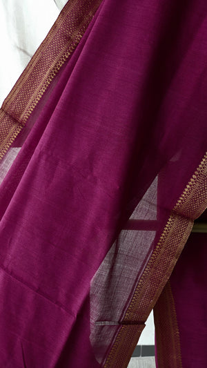 'SAMRAGNI' Handwoven Mangalagiri Cotton Saree