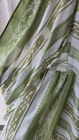 'PIYALI Handwoven Cotton Dhonekhali Saree