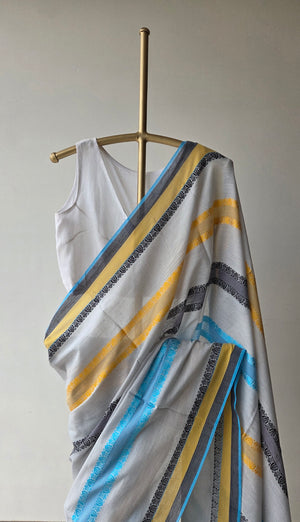 'MEGHDOOT' Handwoven Cotton Dhonekhali Saree