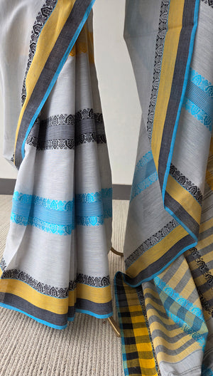 'MEGHDOOT' Handwoven Cotton Dhonekhali Saree