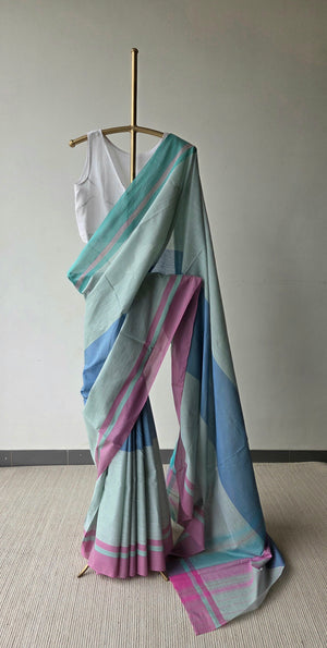 'SWAPNA' Handwoven Cotton Dhonekhali Saree