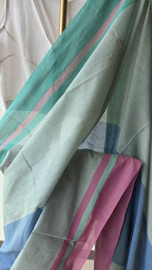 'SWAPNA' Handwoven Cotton Dhonekhali Saree