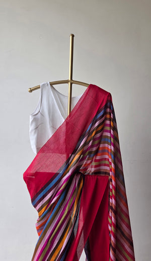 'RONGELA' Handwoven Cotton Dhonekhali Saree