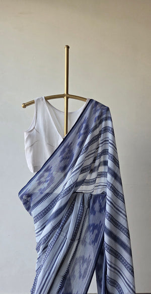 'NILOY' Handwoven Cotton Dhonekhali Saree