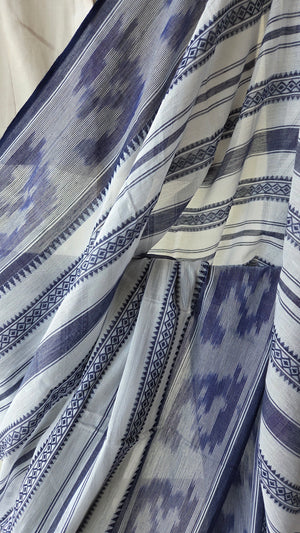 'NILOY' Handwoven Cotton Dhonekhali Saree