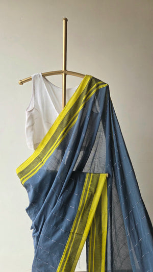 'RACHENAHALLI' Handwoven Ilkal Cotton Saree