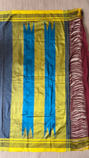 'RACHENAHALLI' Handwoven Ilkal Cotton Saree