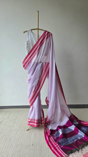 'NAGAVARA' Handwoven Ilkal Silk Pallu Saree