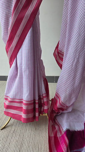 'NAGAVARA' Handwoven Ilkal Silk Pallu Saree